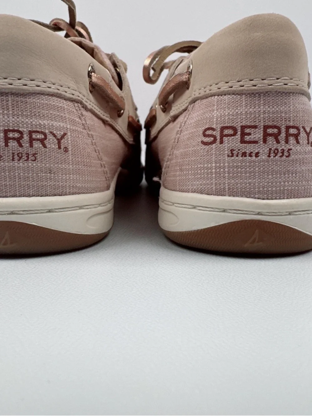 Sperry Songfish Linen Boat Casual Shoe Women's Pink Sparkle Size 7.5 - Picture 7 of 8